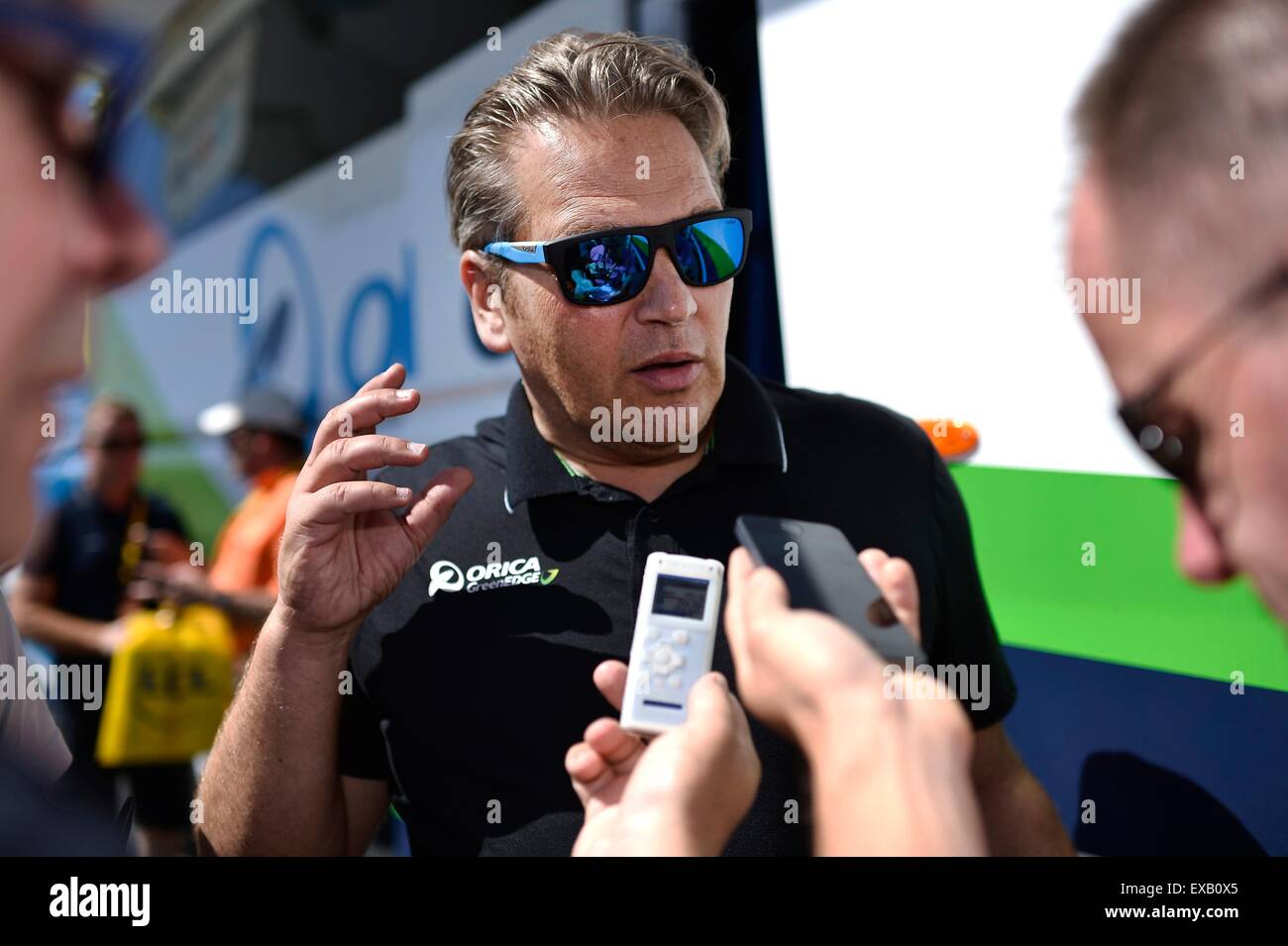 Livarot, France. 10th July, 2015. LAPAGE Laurenzo Team Director of