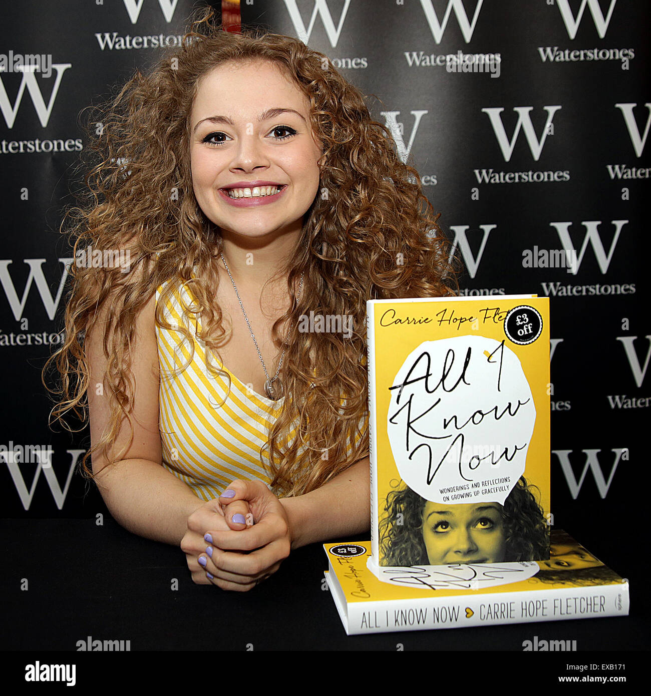Carrie Hope Fletcher signs copies of her new book 'All I Know Now' at