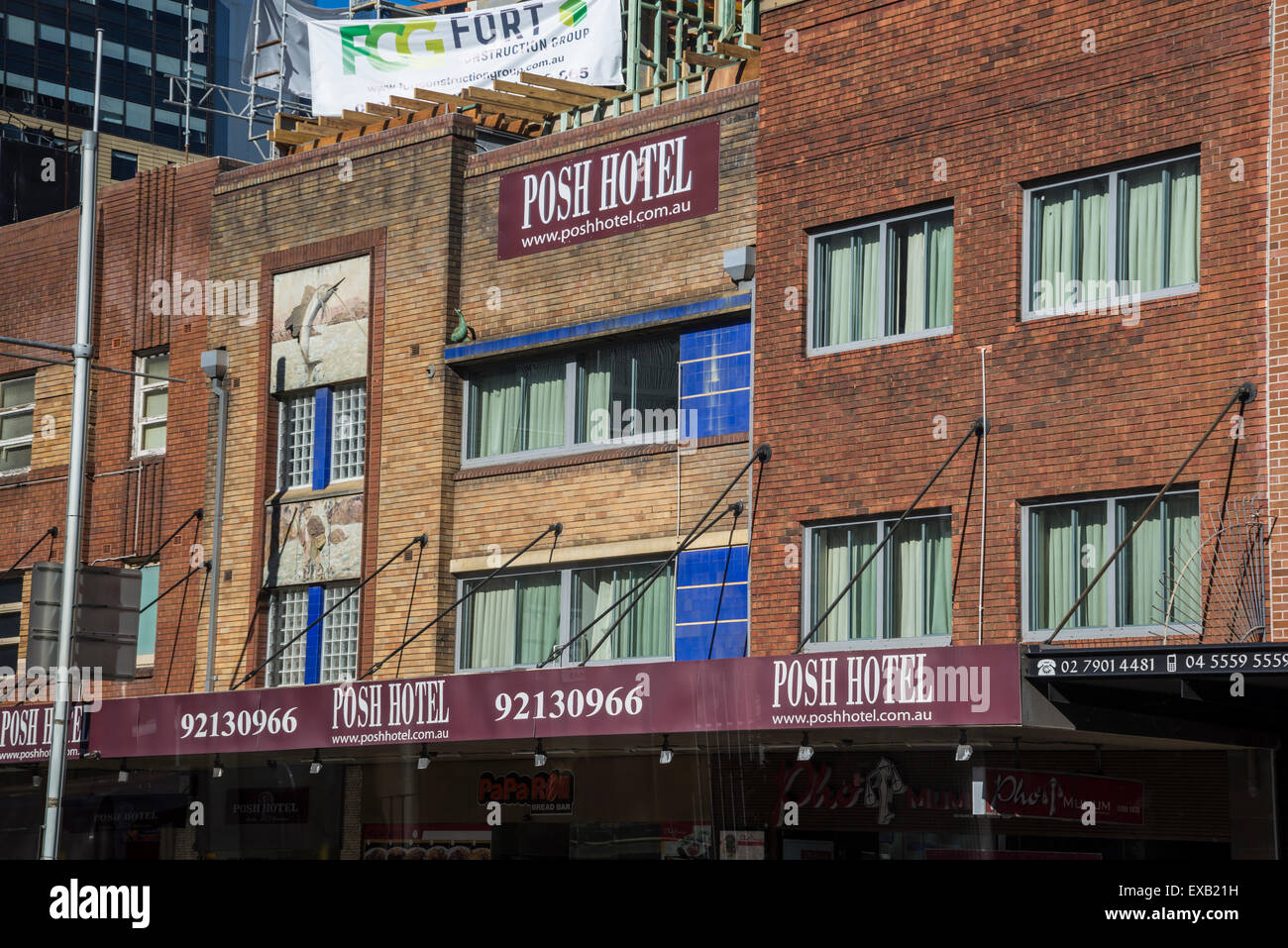 Posh Hotel, George Street, Sydney, Australia Stock Photo