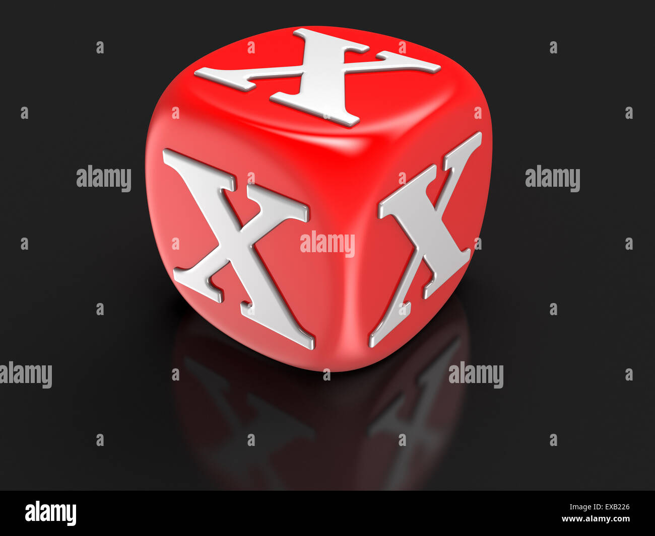 Dice with letter X (clipping path included Stock Photo Alamy