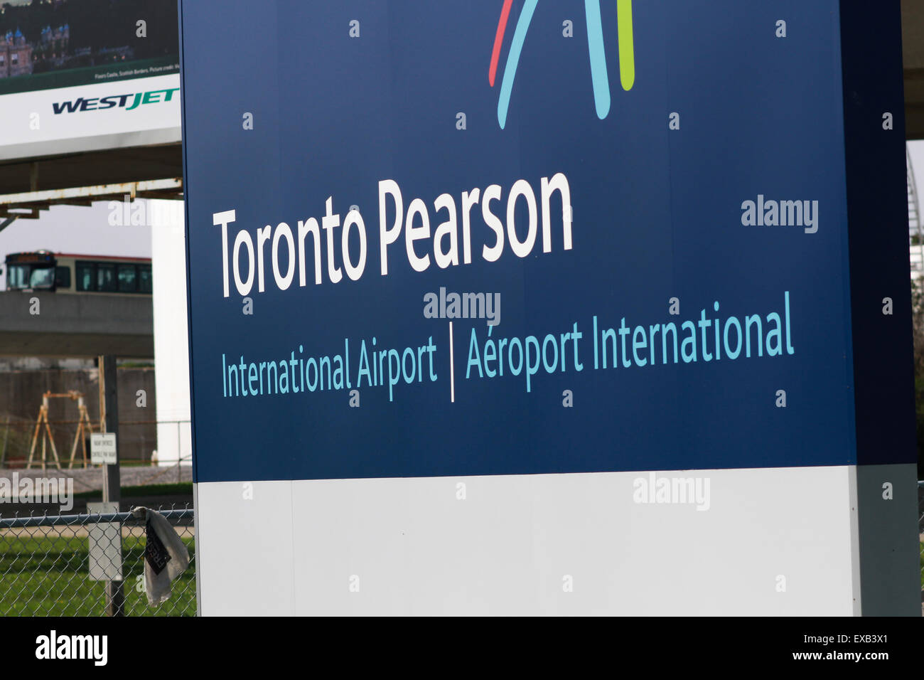 An entrance to Toronto Pearson International Airport Stock Photo