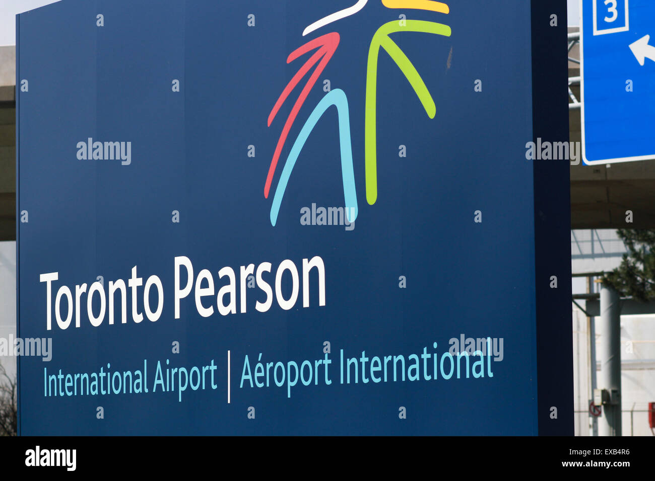 An entrance to Toronto Pearson International Airport. Stock Photo