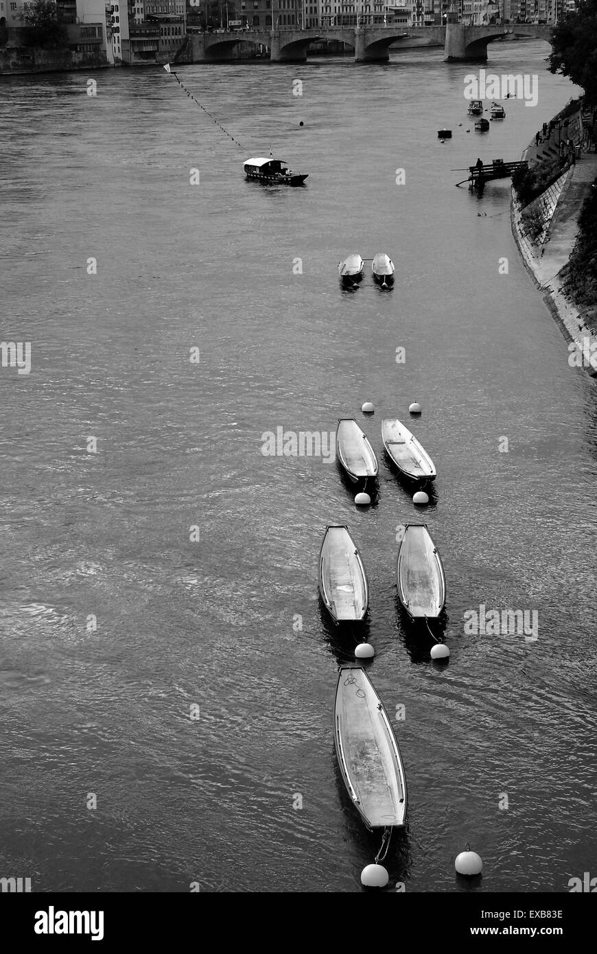 Empty rowing boats Black and White Stock Photos & Images - Alamy