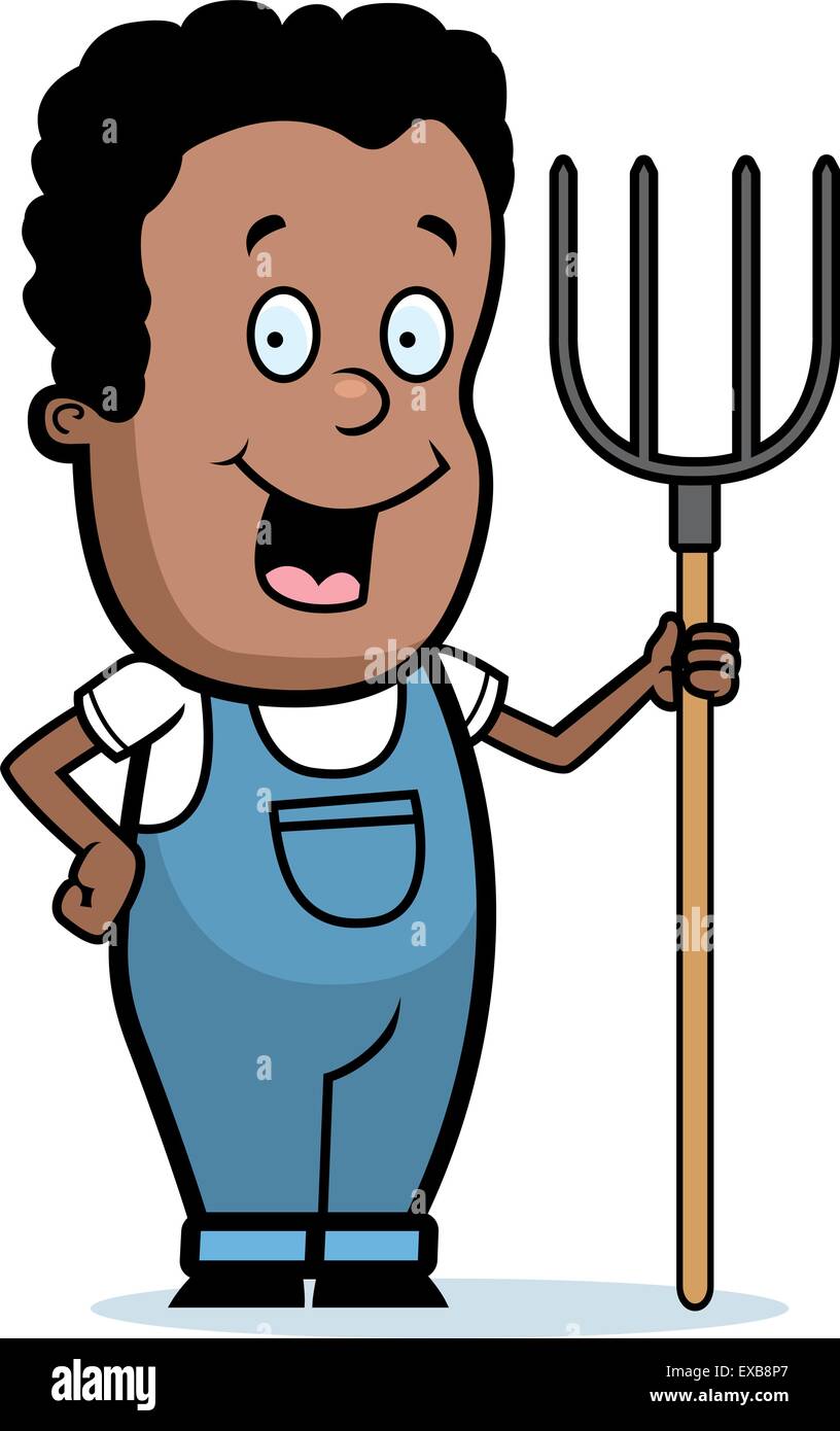 happy farmer cartoon