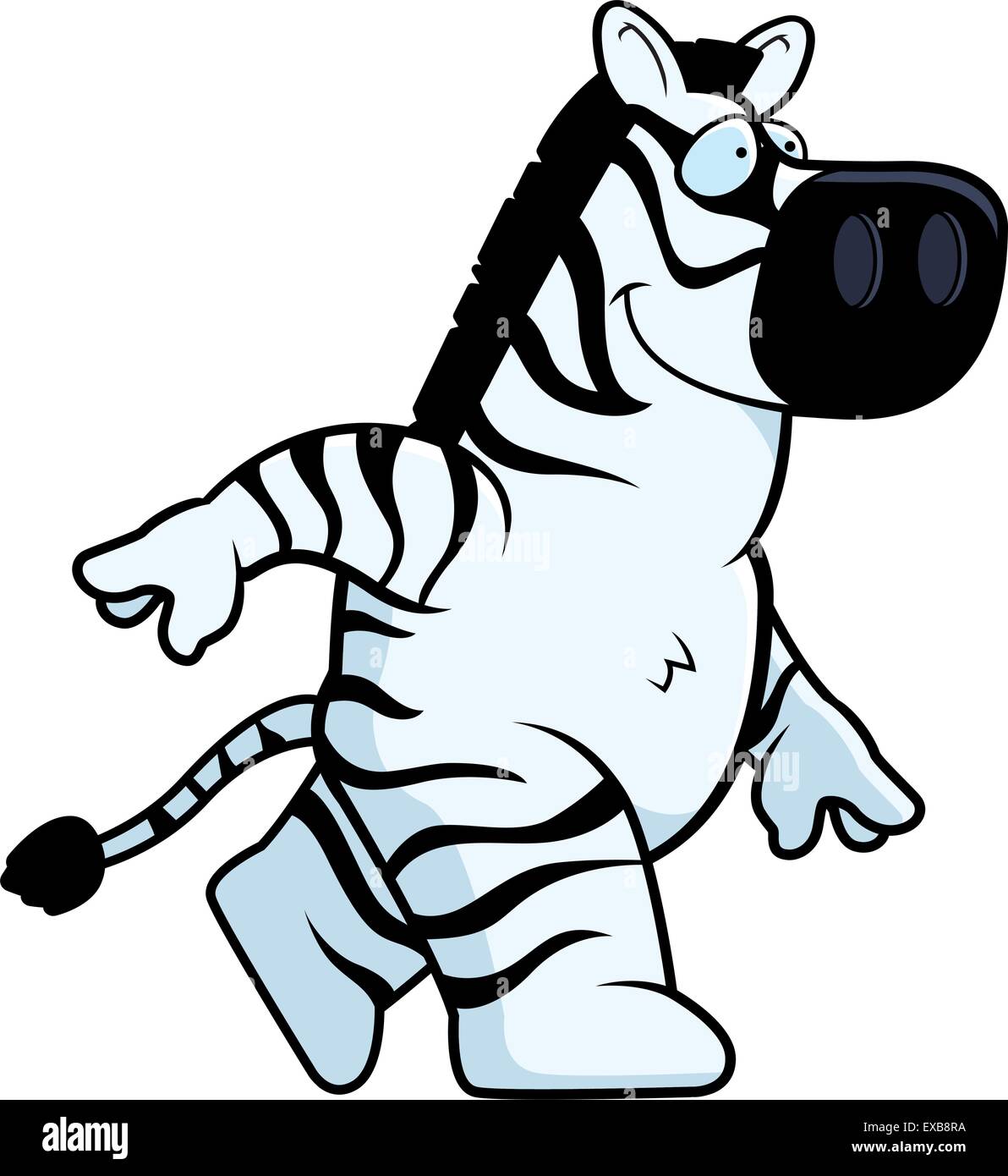 A happy cartoon zebra walking and smiling Stock Vector Image & Art Alamy