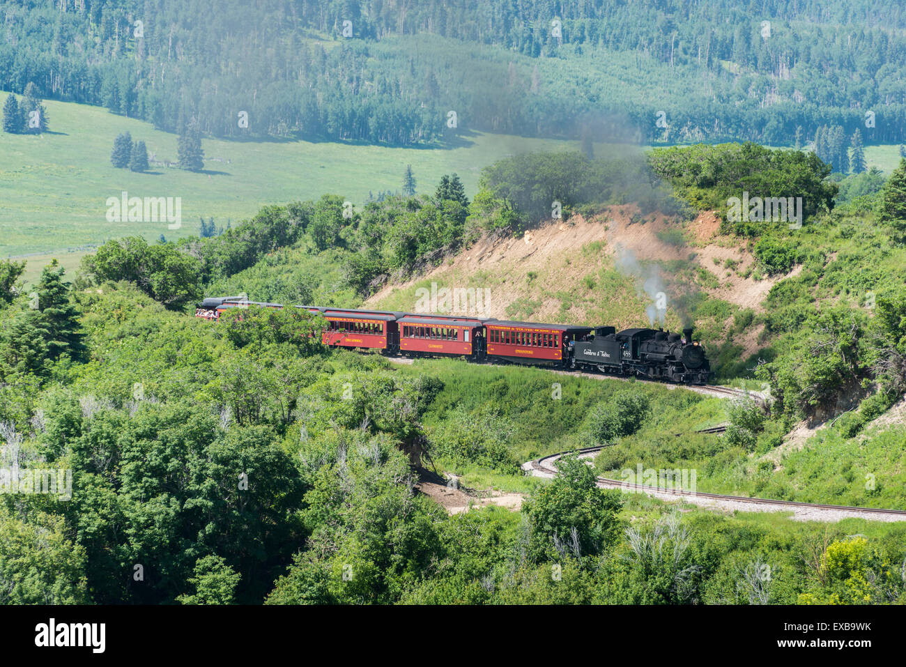 Train on the track, Cumbres & Toltec Scenic Railroad, Chama, New Mexico ...