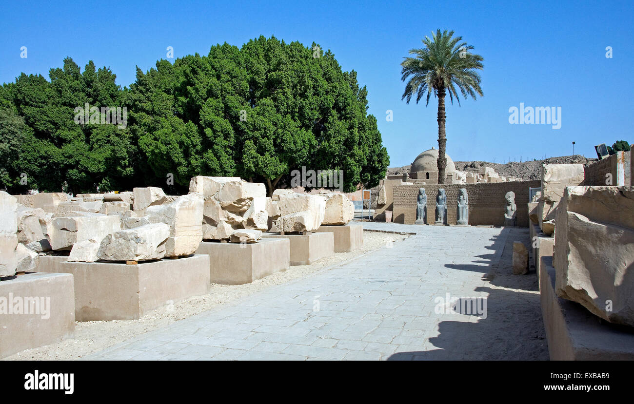 Luxor, Karnak, Egypt.Temple of Karnak sacred to god Amon: entrance to so called "Open-air Museum" Stock Photo