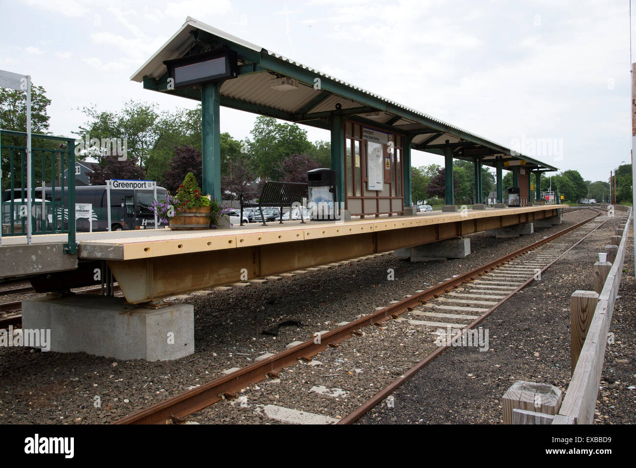 Greenport MTA Railroad station on Long Island USA Stock Photo