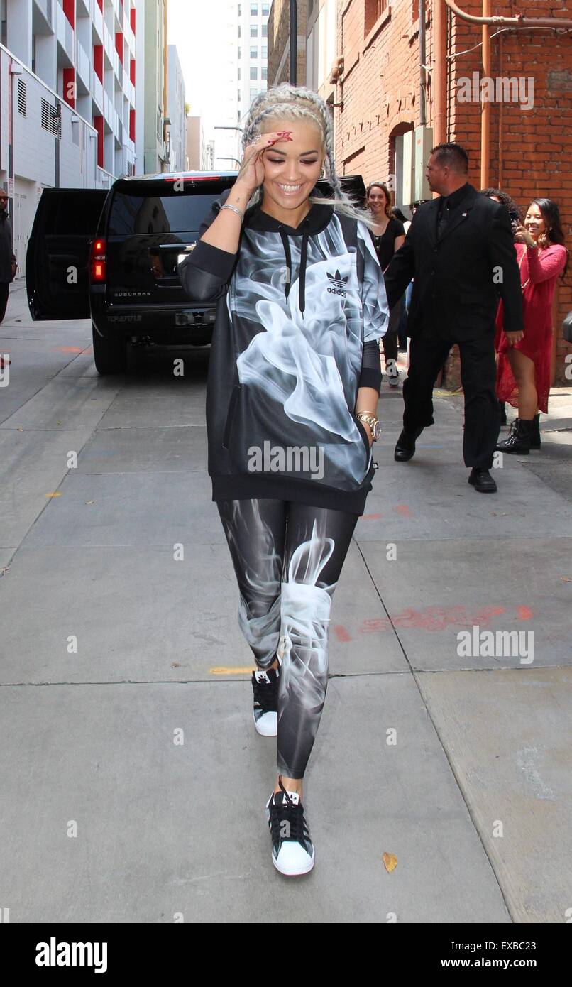 Rita Ora leaves PacSun in Santa Monica after an in-store appearance promoting her new Originals by Ora 'White Smoke' collection for Adidas Featuring: Rita Ora Where: Los Angeles, California, United States