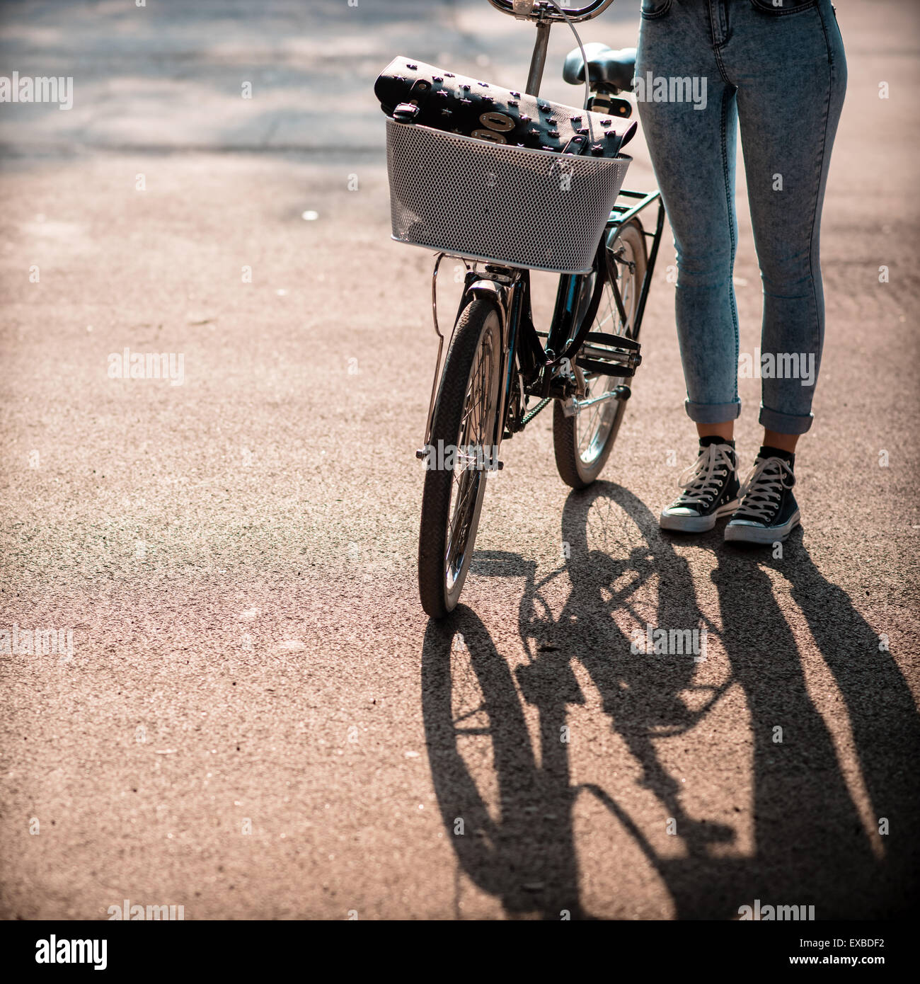 Feet up on bike hi-res stock photography and images - Alamy