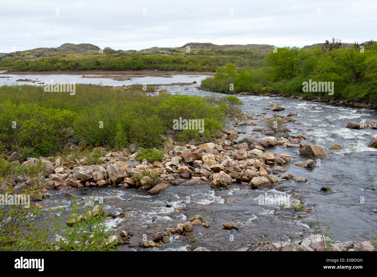 A view on the Lower North Shore, near Blanc Sablon Stock Photo Alamy