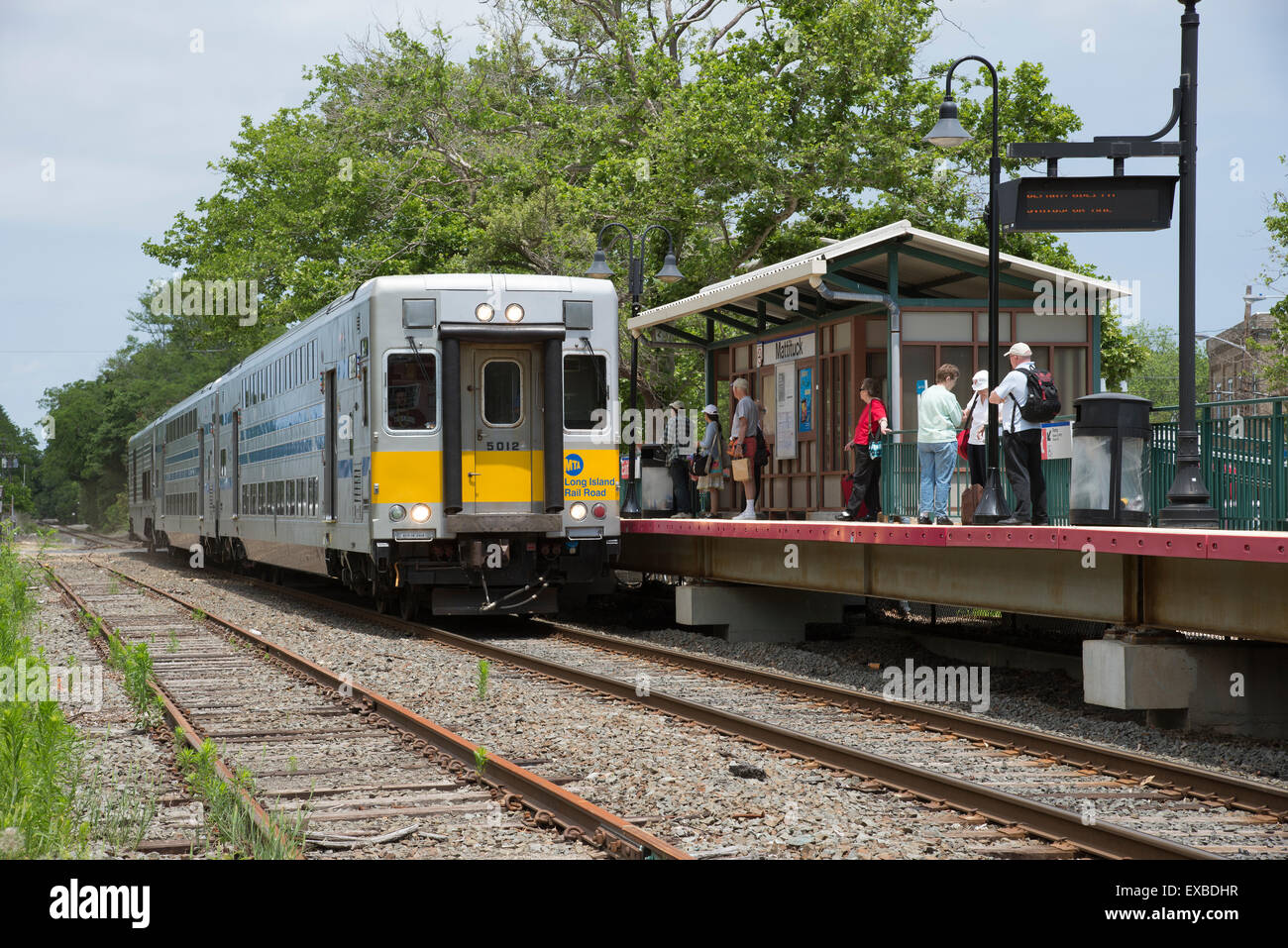 MTA Long Island Railroad passenger train approaching Mattituck Station