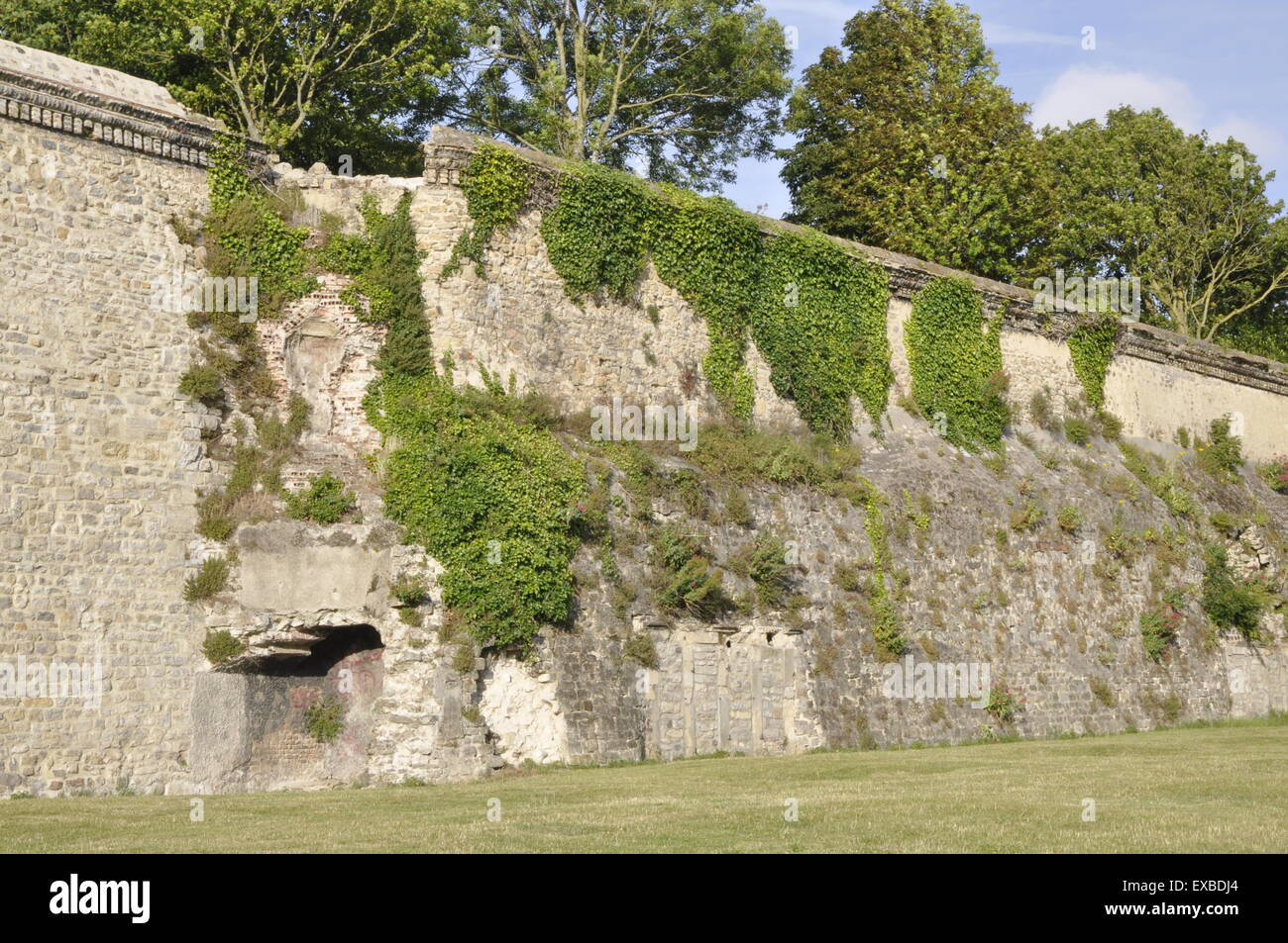 boulogne city wall Stock Photo
