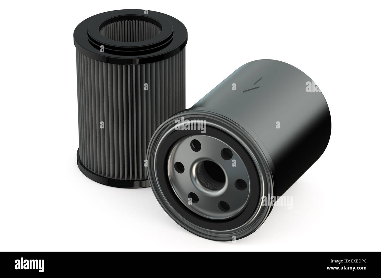 Car Oil filters isolated on white background Stock Photo Alamy