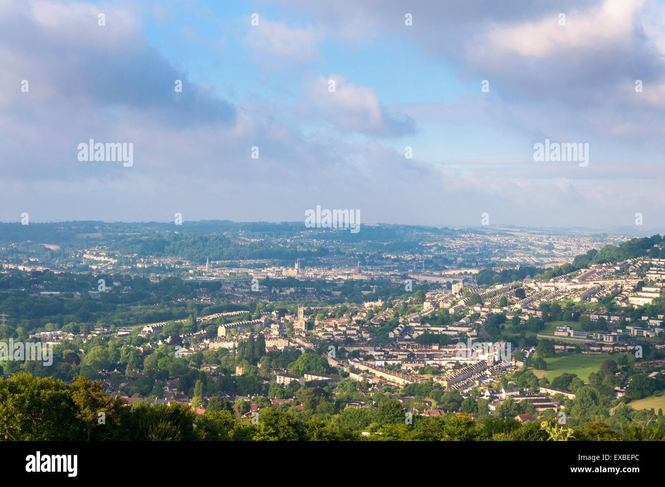 View of expanding city of Bath, Somerset, England, UK Stock Photo