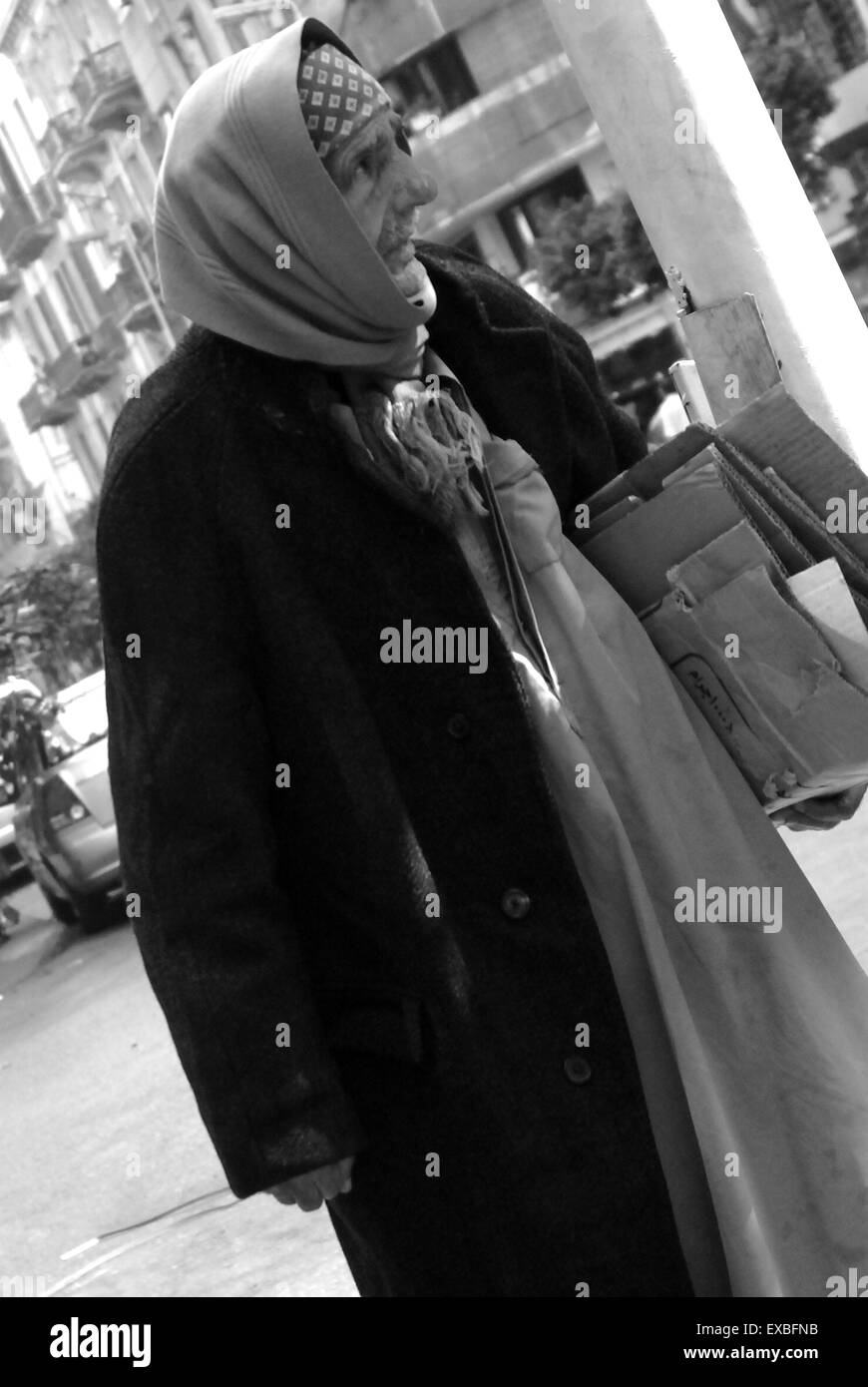 Old egyptian woman, Cairo, Egypt Stock Photo