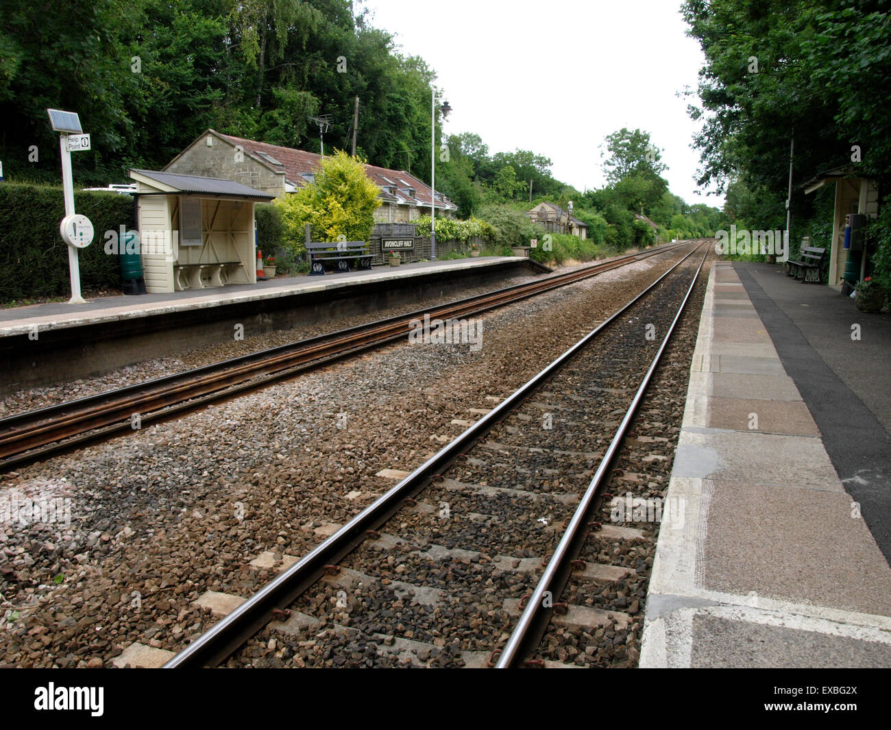 Avoncliff Halt railway station, Bradford on Avon, Wiltshire, UK Stock Photo