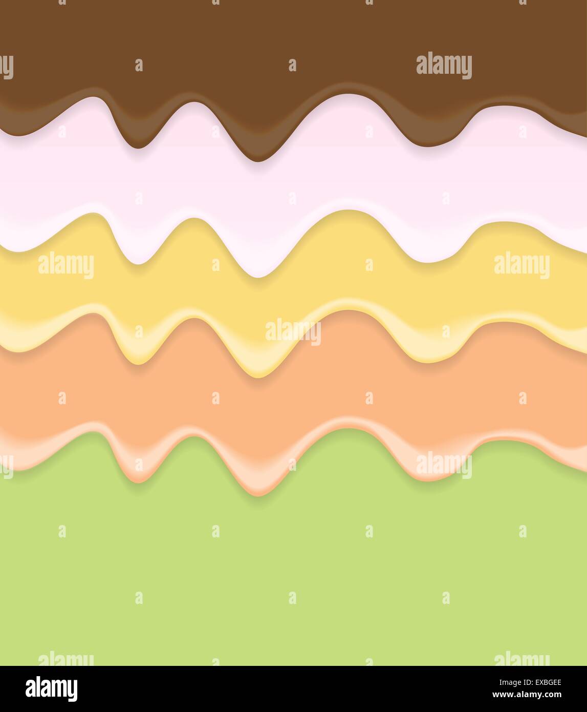 Cream Cake Icing Background Vector Illustration Stock Vector Image