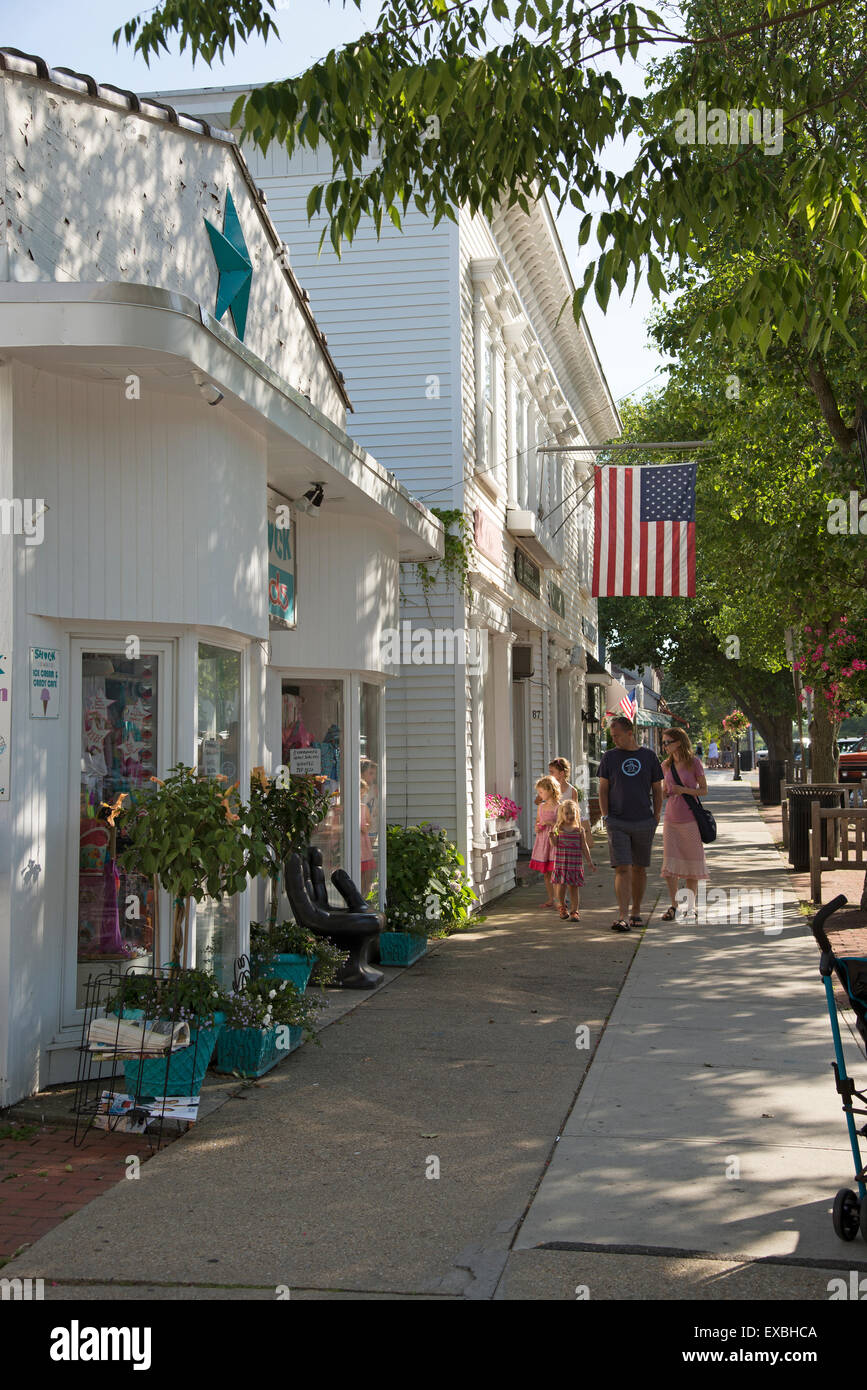 Main street in Westhampton on Long Island USA One of the famous