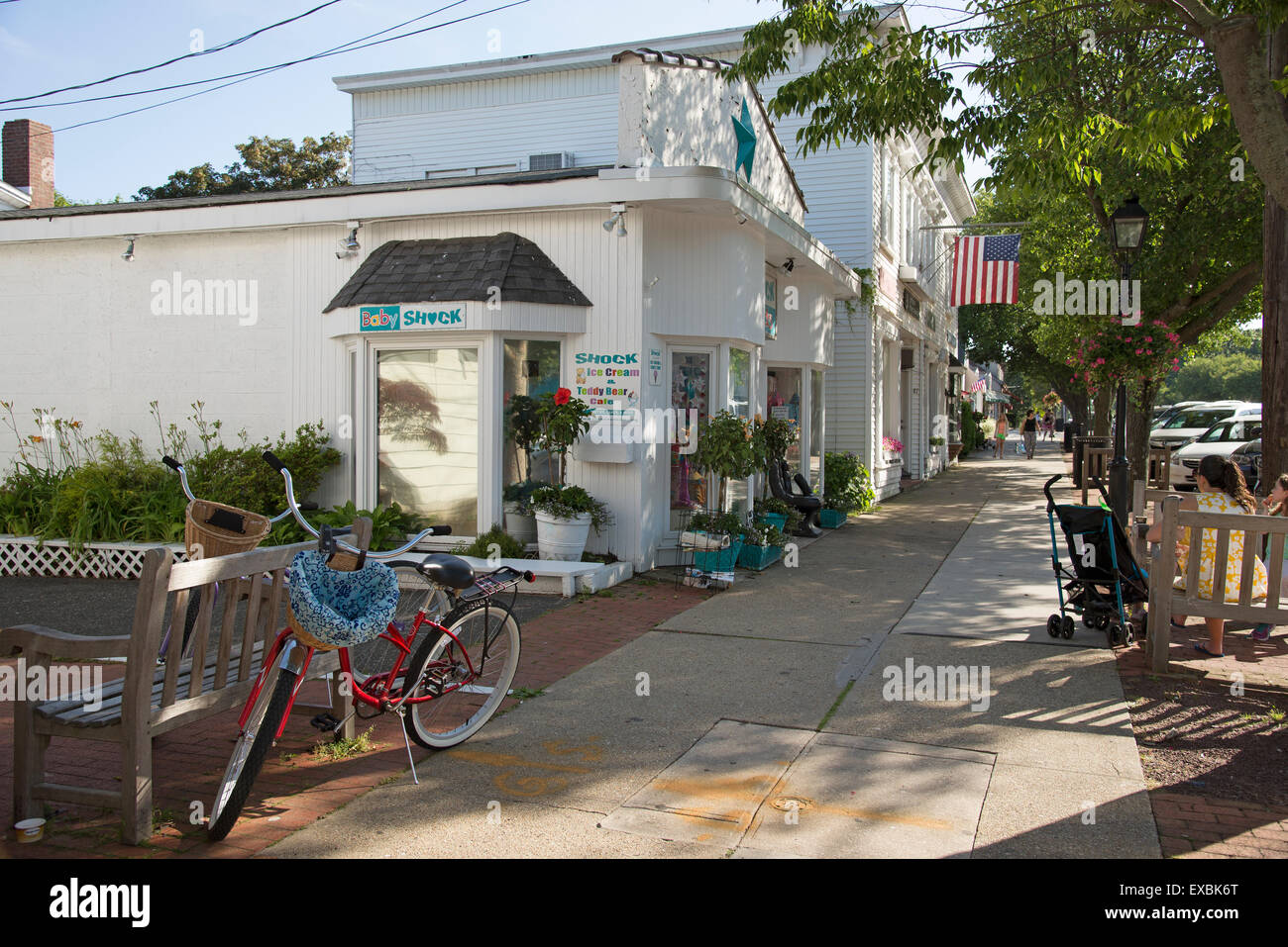 Main street in Westhampton on Long Island USA One of the famous