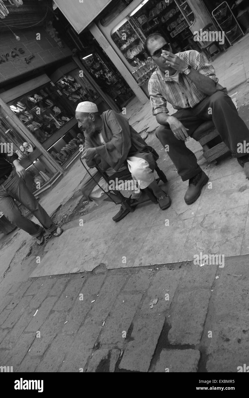 Watching the world go by, Cairo, Egypt Stock Photo