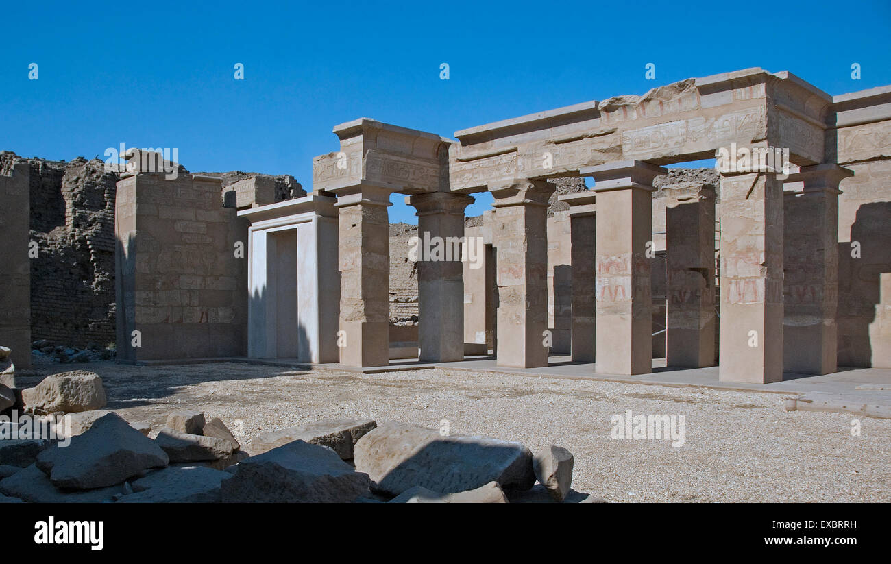 Karnak, Luxor, Egypt. Temple of Karnak sacred to god Amon: a little temple in the Open Air Museum Stock Photo
