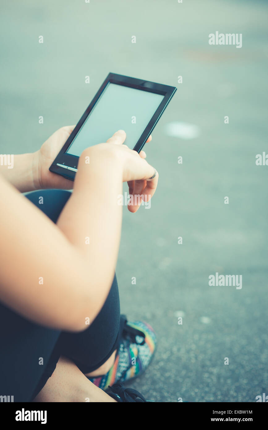 Woman hand using technological tablet hi-res stock photography and ...