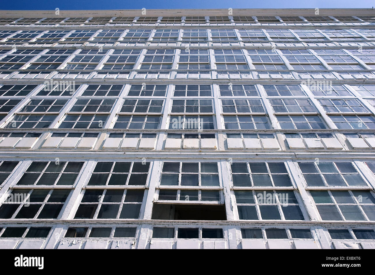 Typical windows in coruna capital of Galicia - Spain Stock Photo