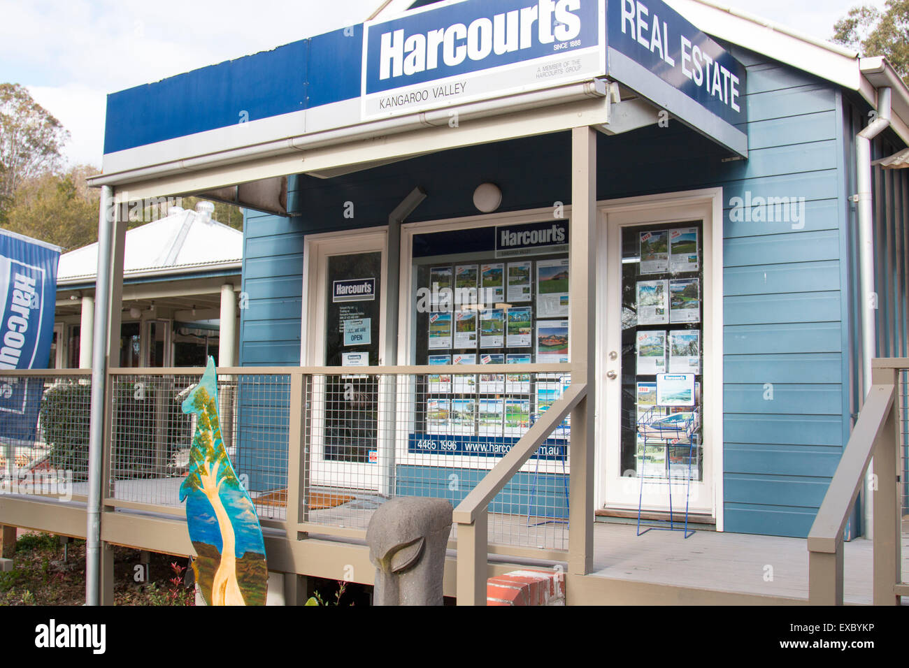 Harcourts real estate agency in kangaroo valley village,rural new south wales,australia Stock