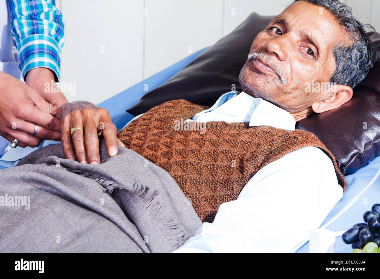 indian doctor hospital Patient  Treatment Stock Photo