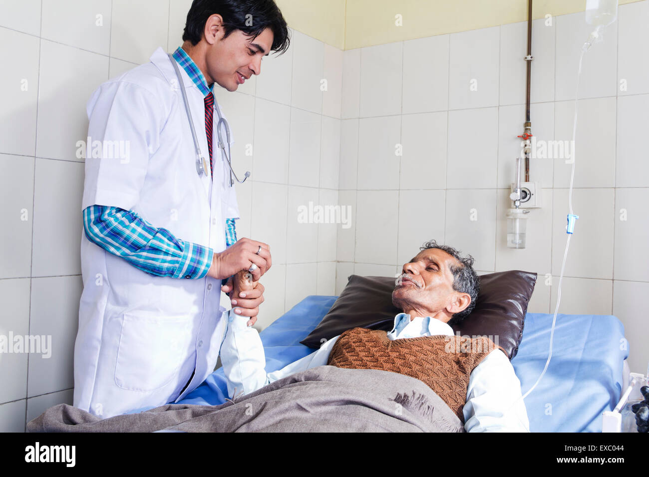 indian doctor hospital Patient Treatment Stock Photo Alamy