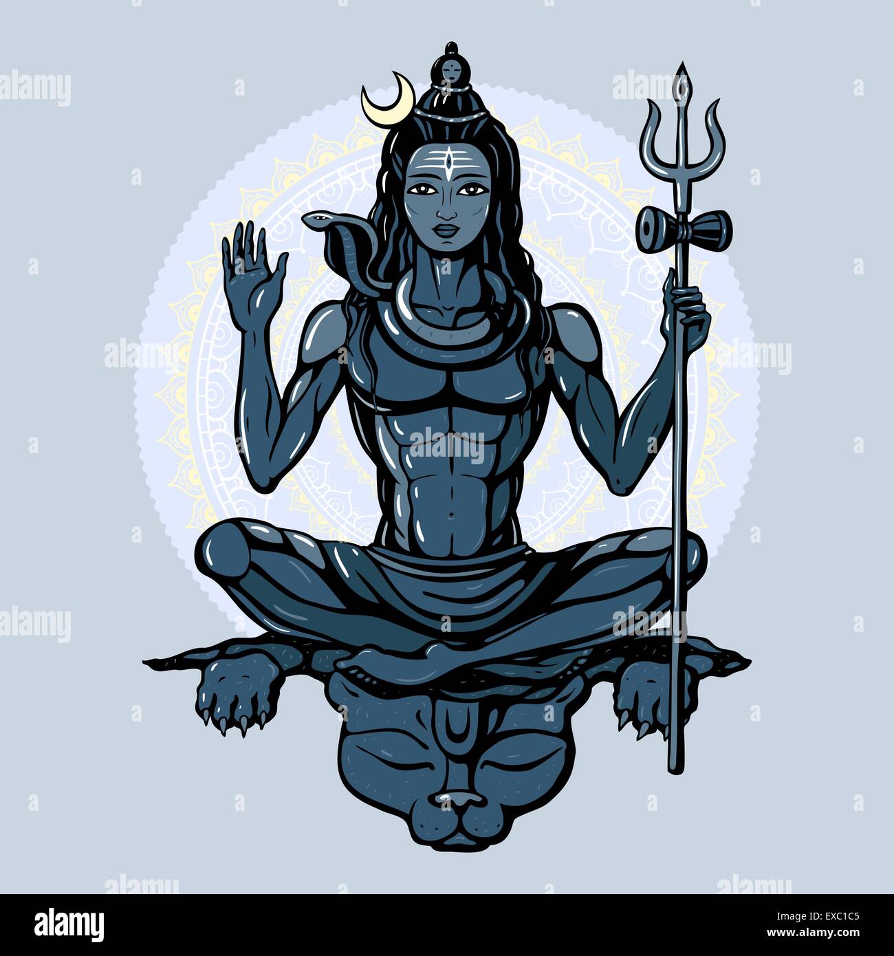 Hindu god Shiva Stock Vector