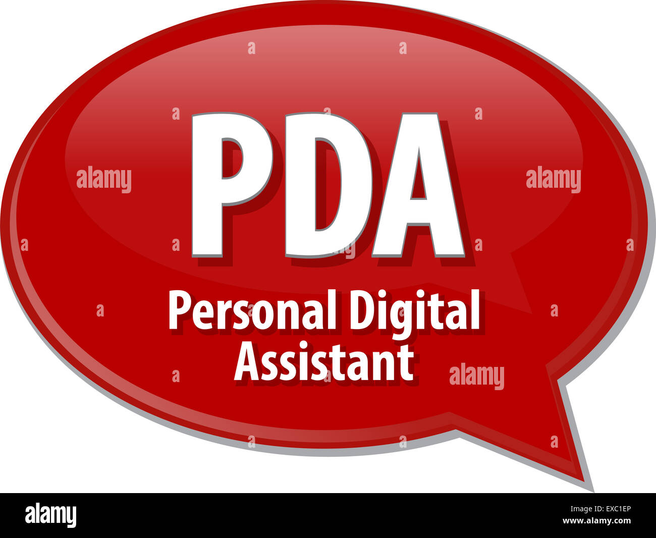 Speech bubble illustration of information technology acronym