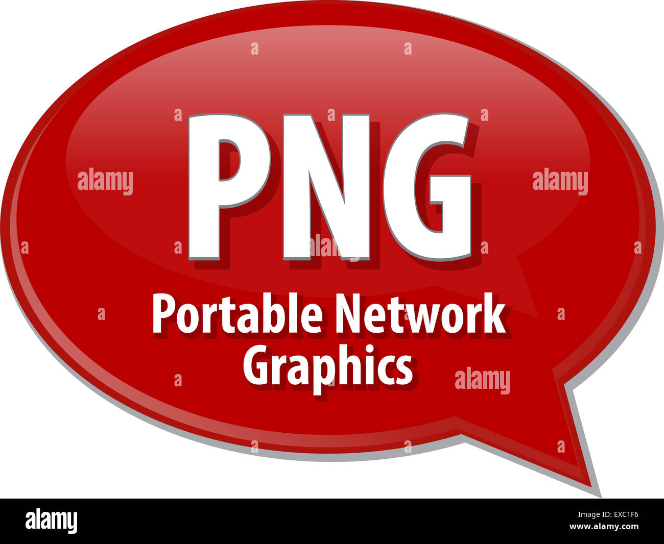 Speech bubble illustration of information technology acronym