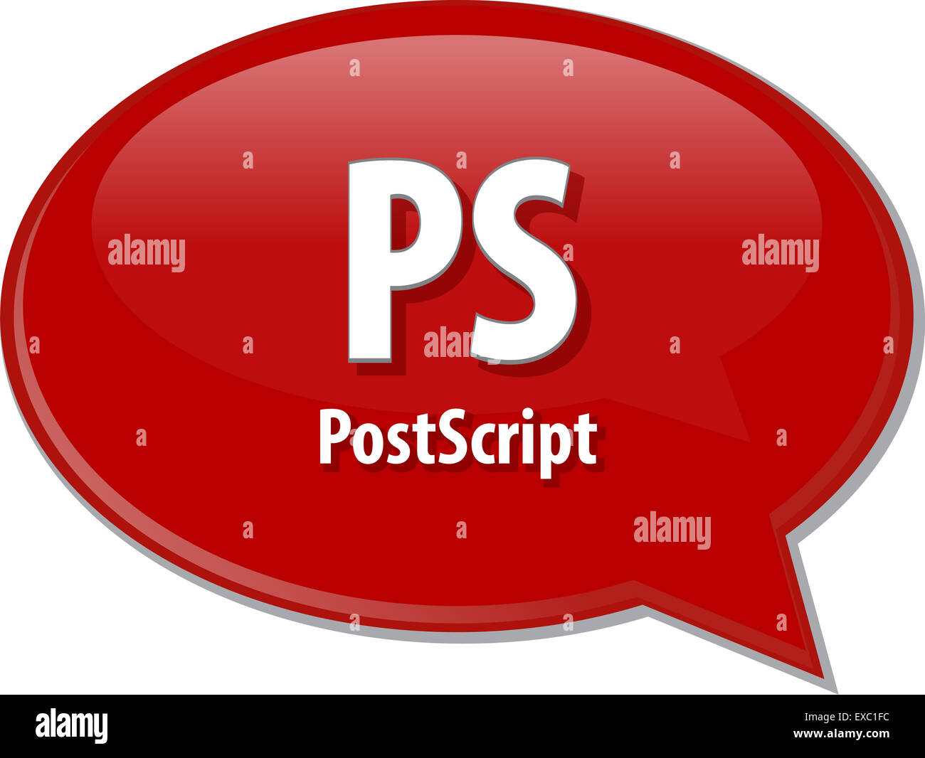 Speech bubble illustration of information technology acronym