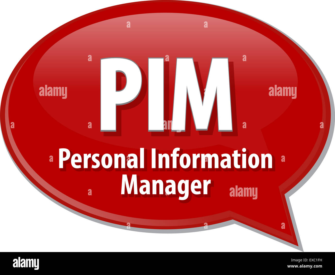 Speech bubble illustration of information technology acronym