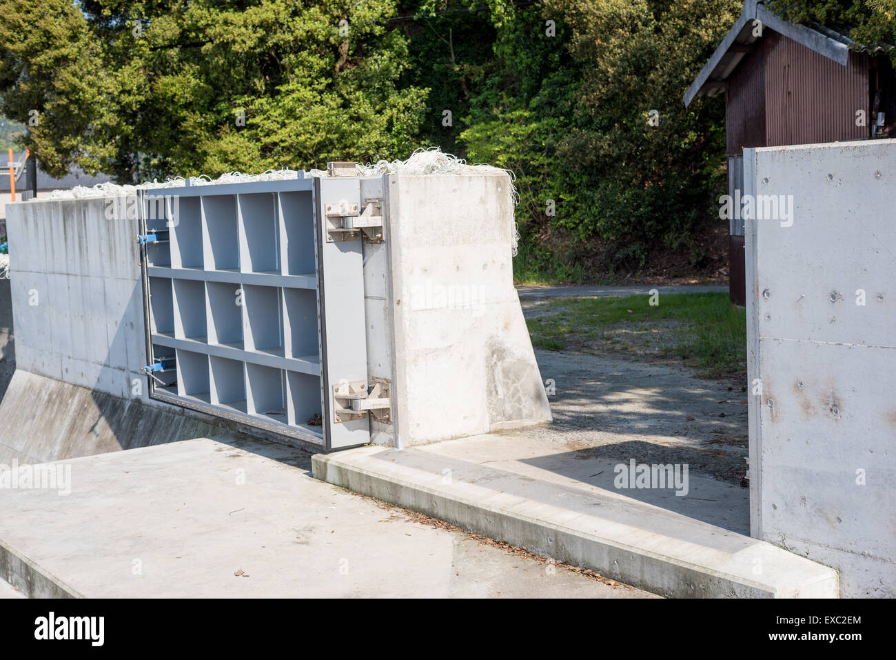 Japan tsunami barrier wall