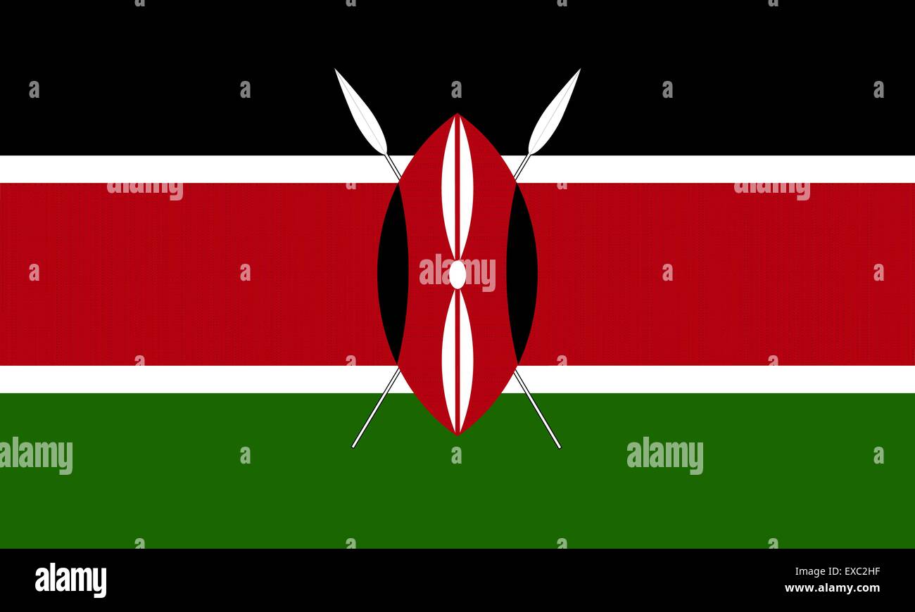 Kenya flag Stock Vector