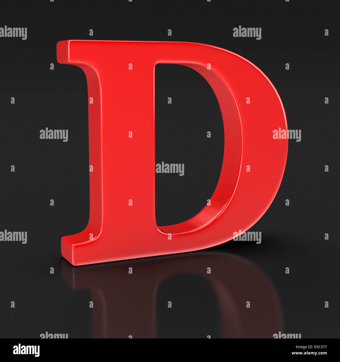 Letter D (clipping path included Stock Photo - Alamy