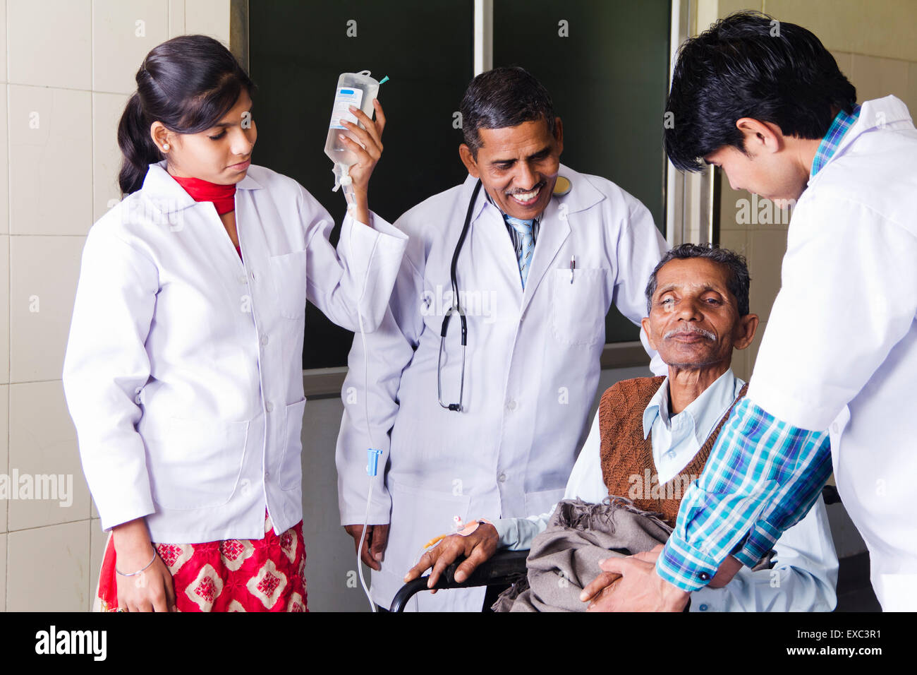 indian doctors hospital Patient Treatment Stock Photo Alamy
