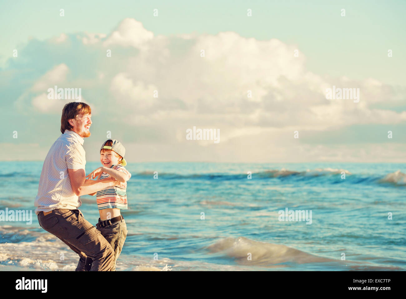Father son cheerful fun playful hi-res stock photography and images - Alamy
