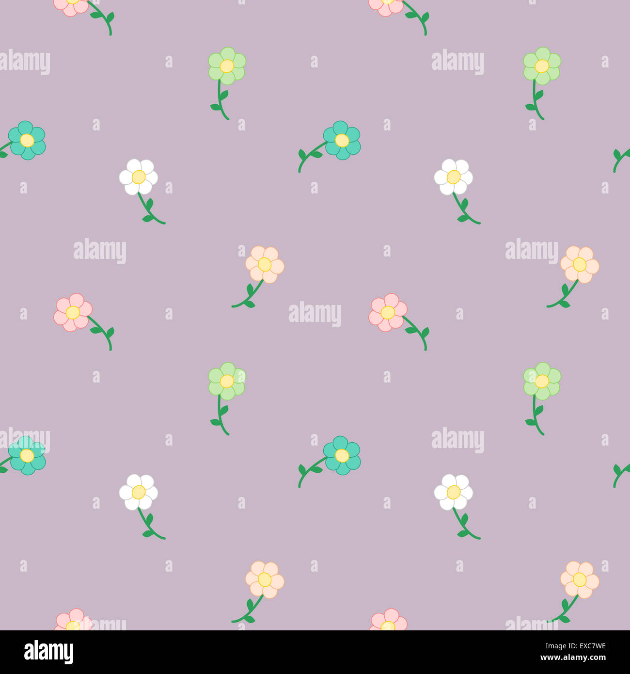 Groovy Retro Daisy Flowers Background Groovy Flowers Seamless Pattern  Stock Vector  Illustration of card pastel 247033609