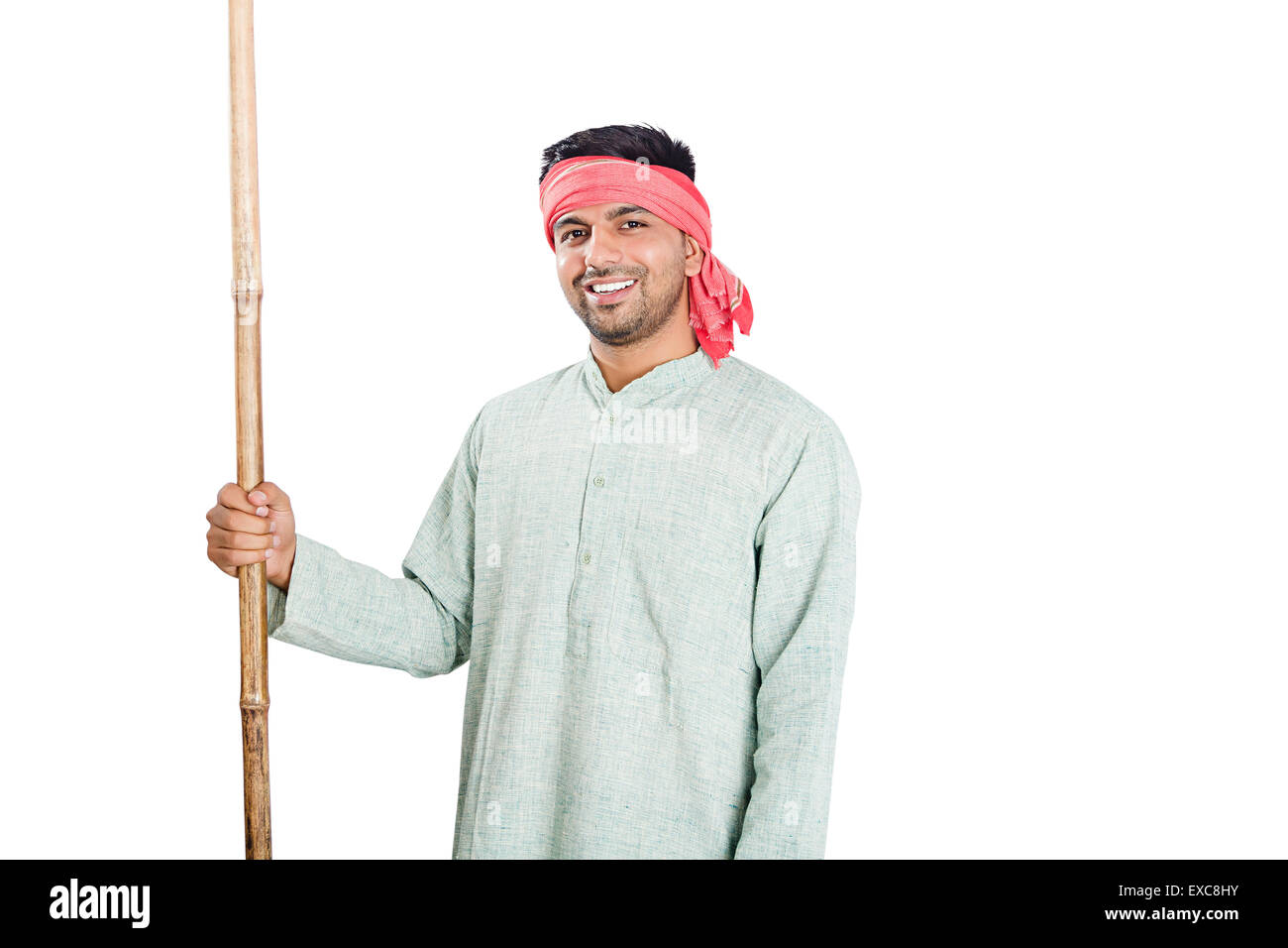 1 indian Rural Farmer man standing pose Stock Photo - Alamy