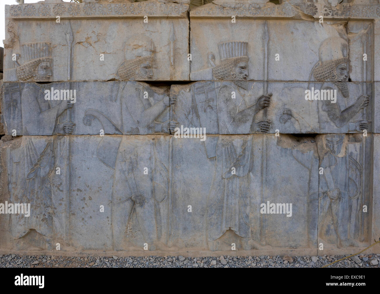 Bas-relief Depicting Persian Guards, Fars Province, Persepolis, Iran ...