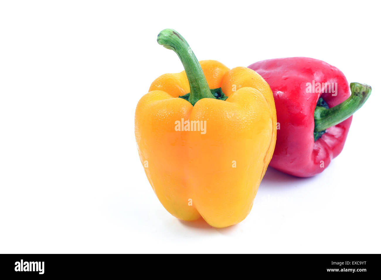 Colorful Paprika on White Background Stock Photo - Alamy