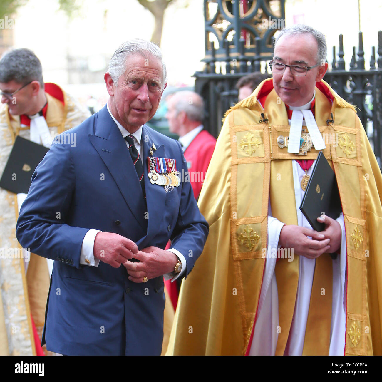 Members of the Royal Family, led by the Queen, attend a Service of Thanksgiving to commemorate