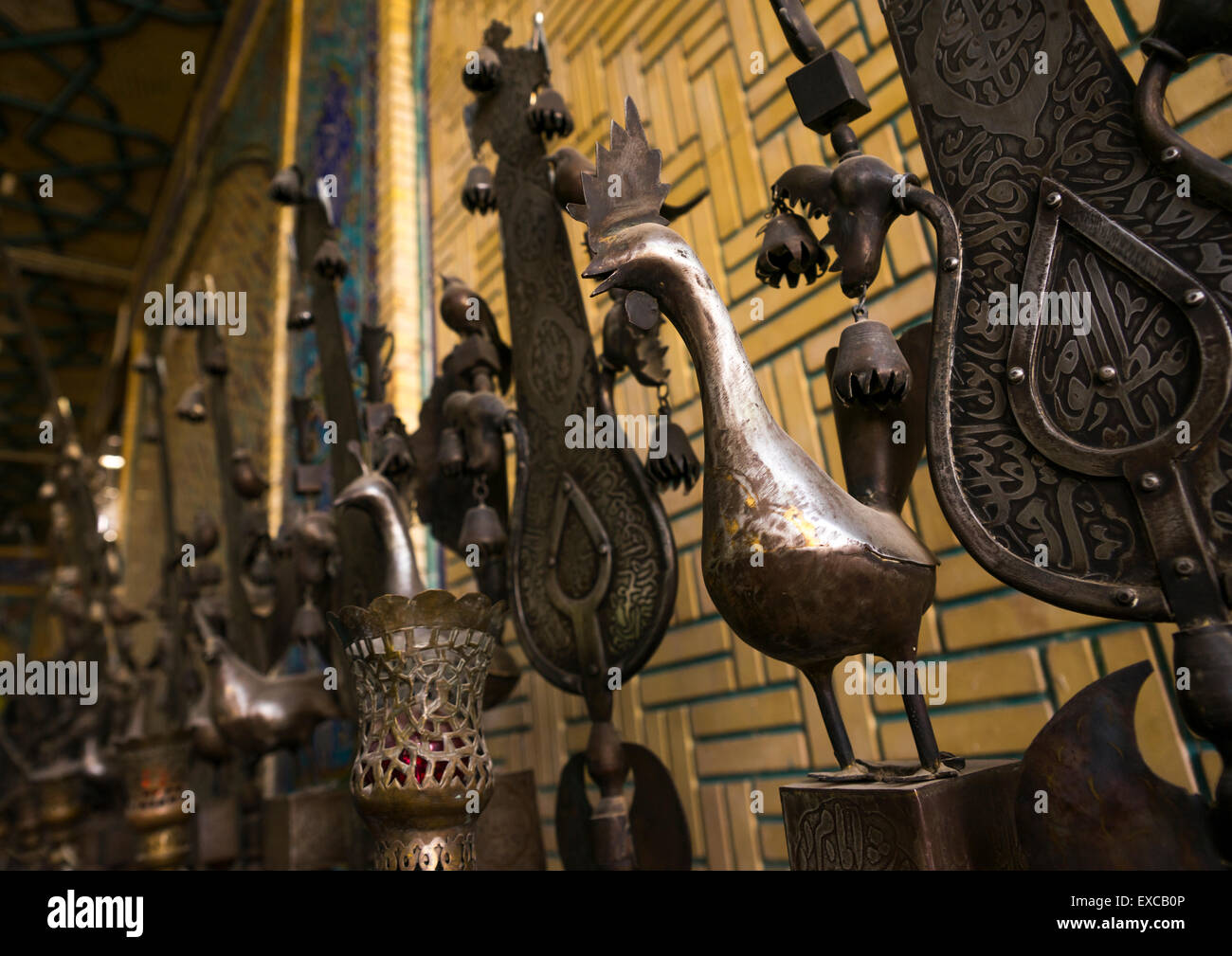 Alam Inside The Shrine Of Hasan Ibn Musa Ibn Ibn Jafar, Isfahan Province, Kashan, Iran Stock Photo
