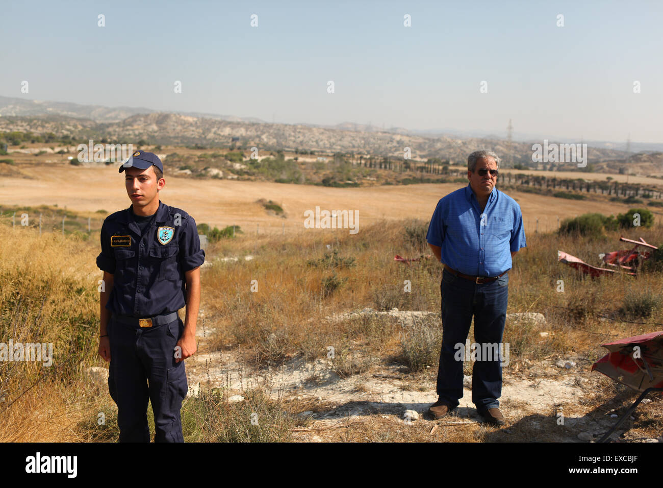Florakis A young soldier is standing in Evangelos Florakis Base for the memorial ...