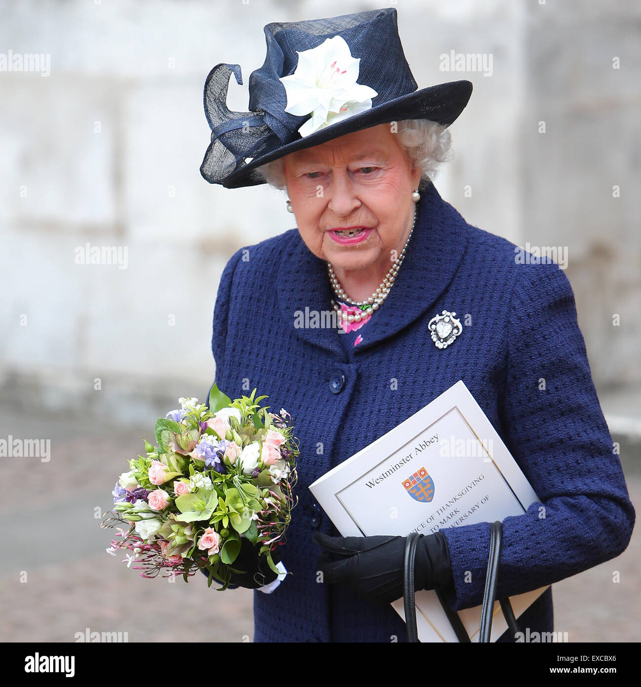 Members of the Royal Family, led by the Queen, attend a Service of Thanksgiving to commemorate
