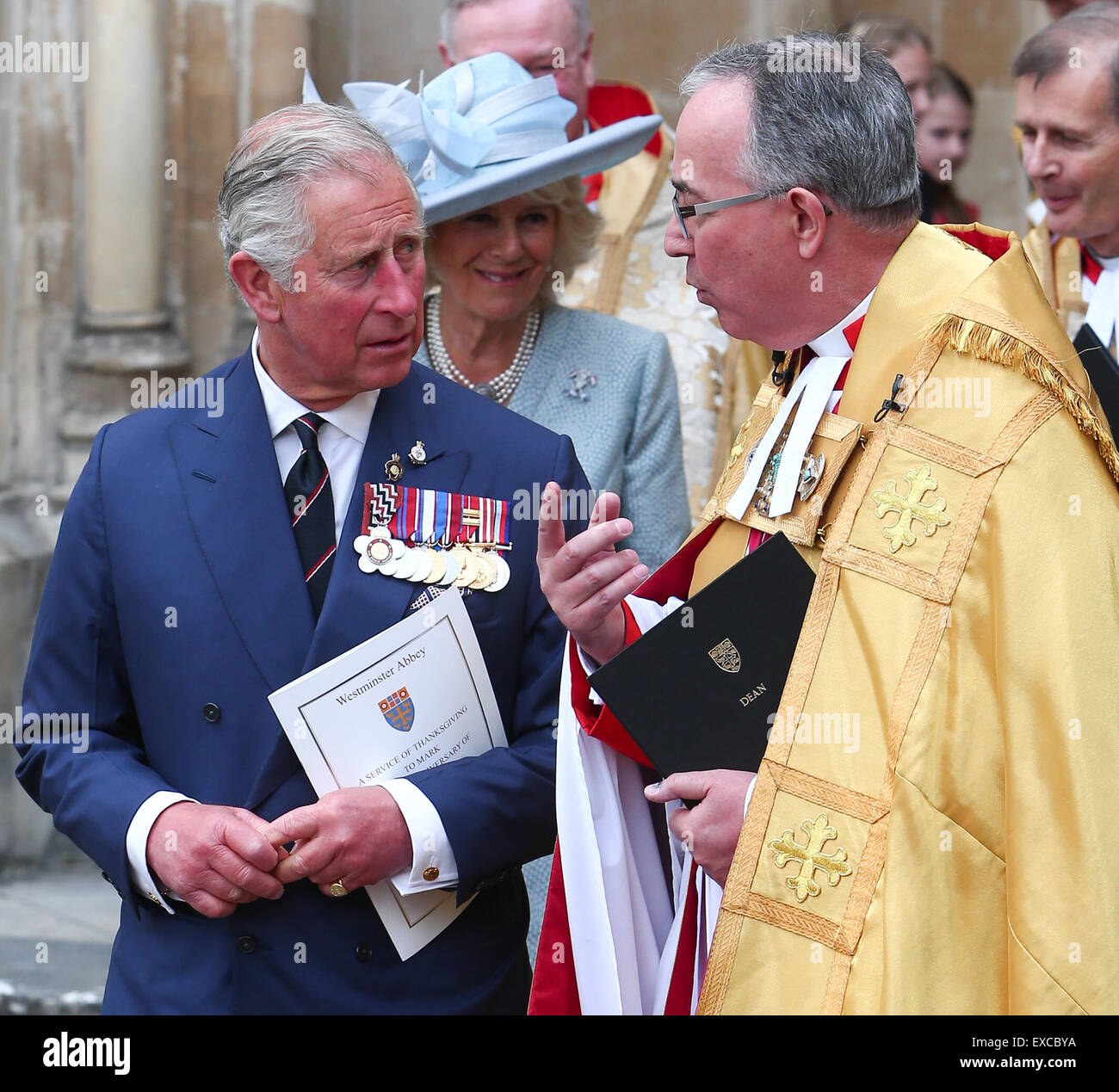 Members of the Royal Family, led by the Queen, attend a Service of Thanksgiving to commemorate